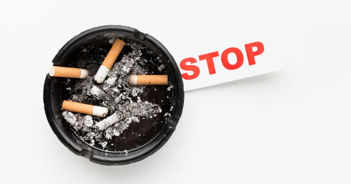 no smoking no alcohol symbols with healthy icons