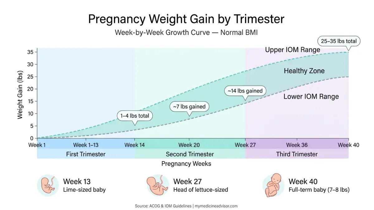 Pregnancy Weight Gain Calculator By Week And Trimester Pregnancy Weight Gain Calculator By Week And Trimester