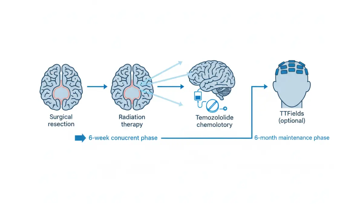 Glioblastoma Survival Rate influenced by multimodal treatment including surgery radiation and chemotherapy