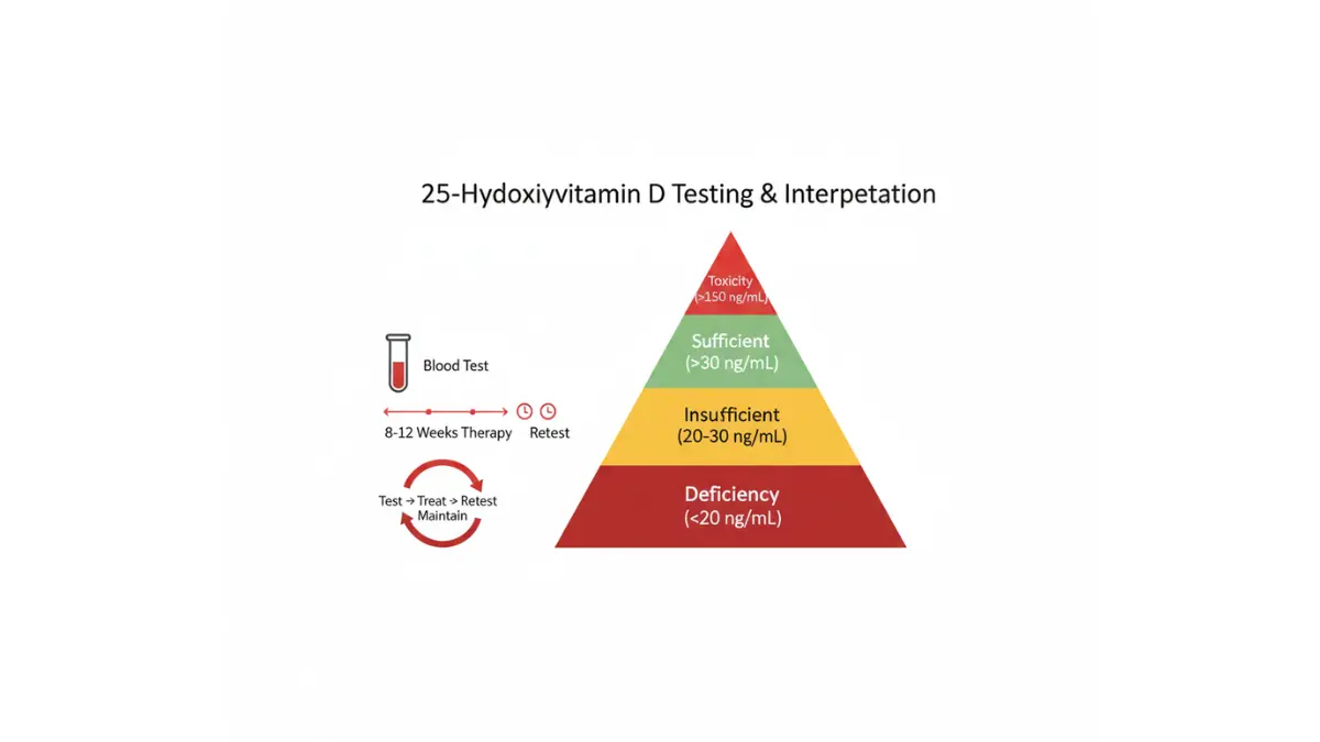 Medical vector body map of vitamin D deficiency symptoms affecting bones muscles mood and hair