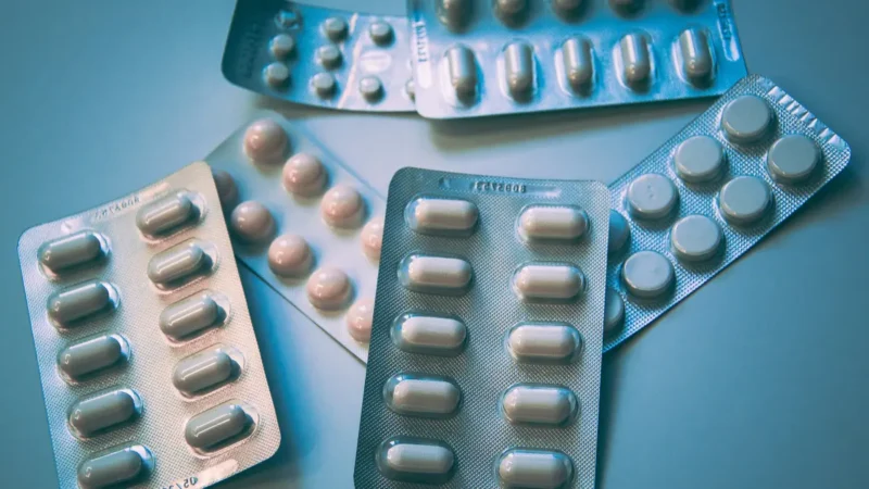 Blister packs of white tablets representing Xanax medication used for anxiety treatment
