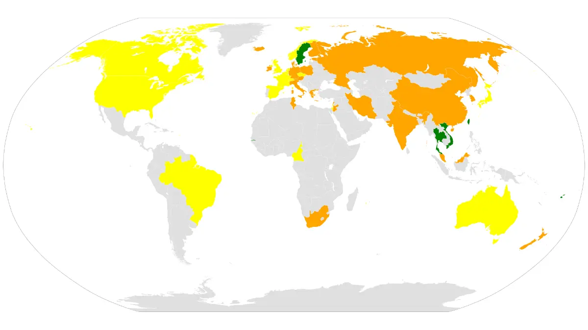 Vitamin D deficiency global prevalence world map showing serum 25-hydroxyvitamin D levels in adult populations across all countries, with northern USA states, United Kingdom, Canada, and Northern Europe highlighted as highest-risk regions for vitamin D deficiency — directly relevant to melanoma patients in Tier 1 countries who must avoid sun exposure