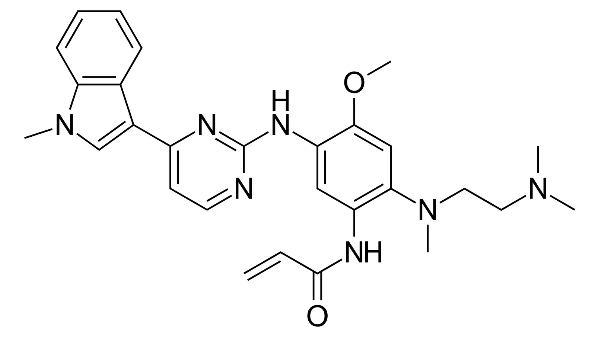targeted therapy for lung cancer osimertinib Tagrisso third generation EGFR inhibitor chemical structure