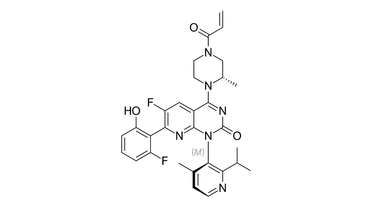 targeted therapy for lung cancer sotorasib Lumakras KRAS G12C inhibitor undruggable mutation chemical structure 2026
