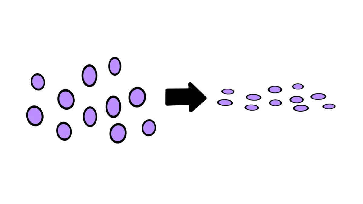 A medical drawing displaying resting platelets compared to deformed, activated platelets that contribute to a high platelet count state.