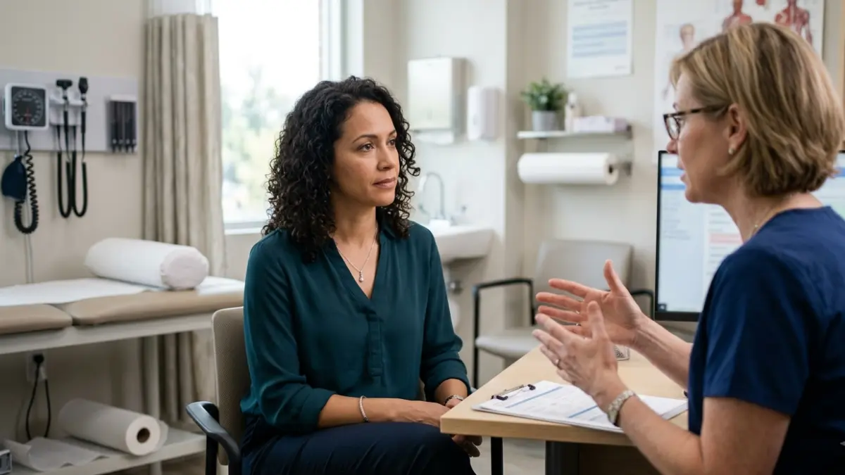 BMP Abnormal Results explained during a primary care consultation after routine blood testing