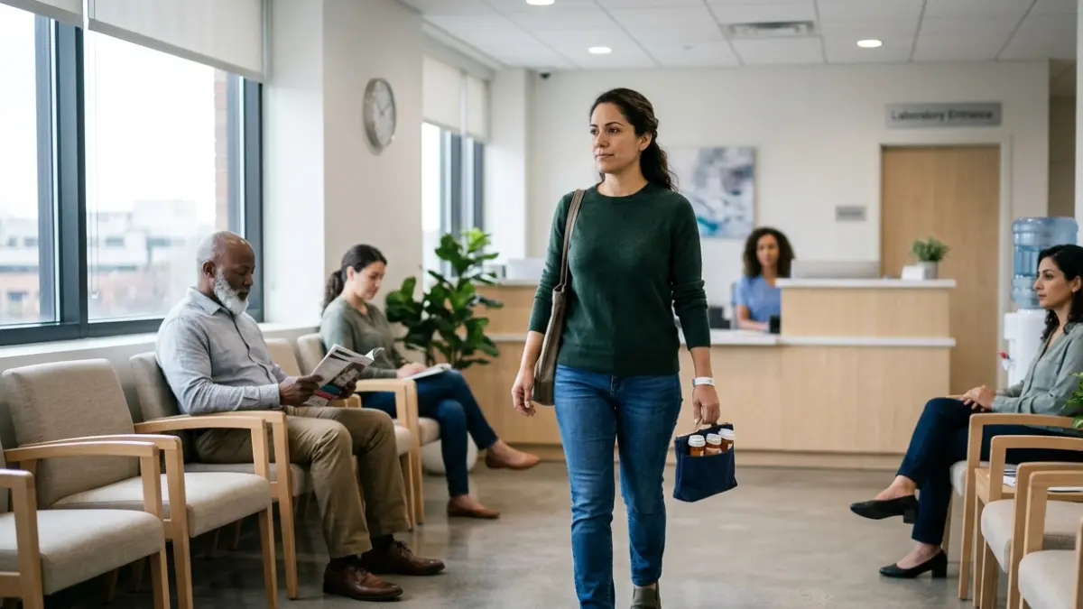 Adult arriving for routine laboratory appointment for BMP for Blood Pressure follow up