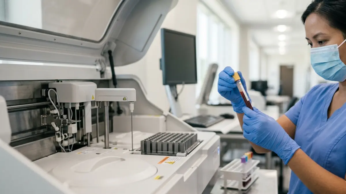 Laboratory quality inspection of blood specimens during BMP Results verification process