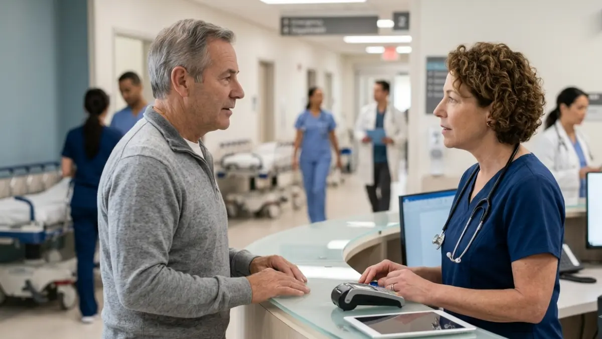 Patient speaking with a hospital triage nurse after receiving an abnormal BUN Creatinine Ratio blood test result