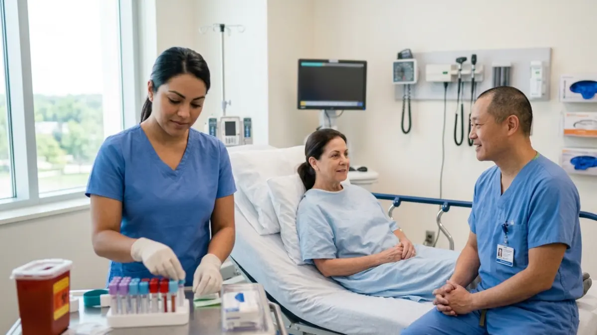 Cholesterol Test may sometimes be performed during a hospital admission while a physician discusses follow-up care with a patient