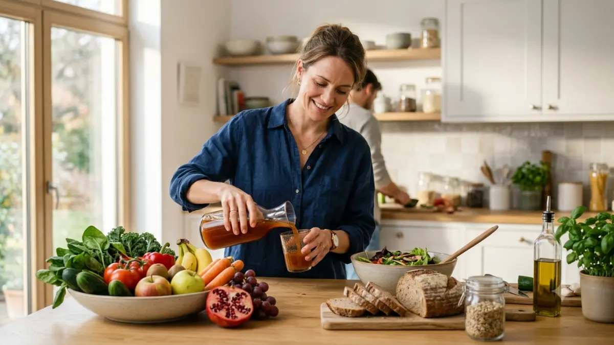 Healthy meal preparation showing everyday eating habits related to High Triglycerides and liver fat production