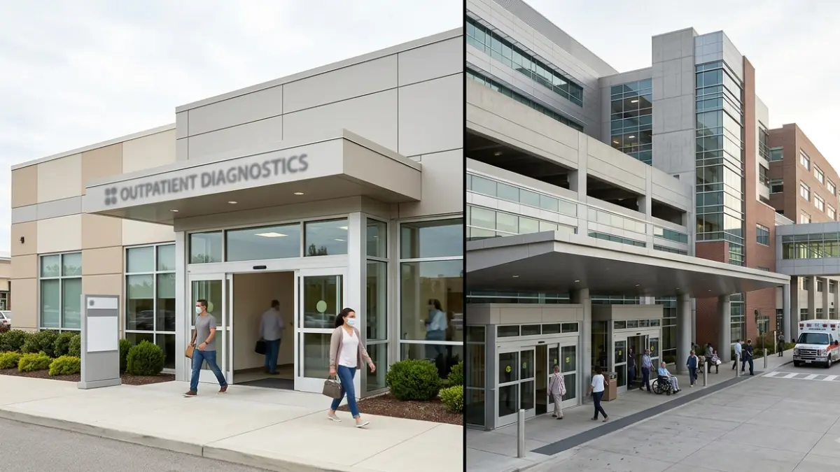 Comparison of hospital and independent laboratory facilities for Lipid Panel Cost Without Insurance testing.