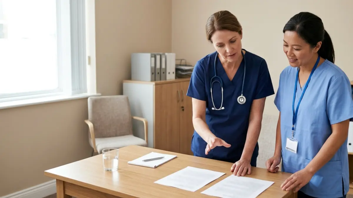 Healthcare professionals discussing LDL Calculation methods during a clinical review meeting