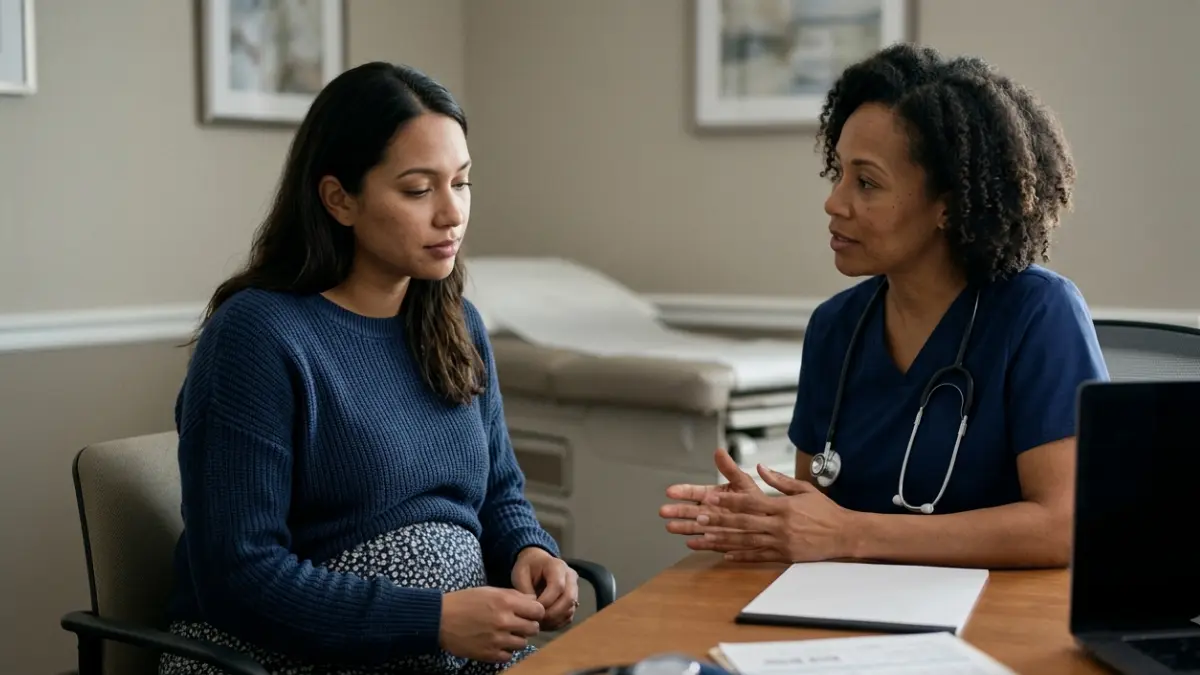 1-hour glucose test in pregnancy followed by a prenatal consultation to discuss next steps after a high screening result