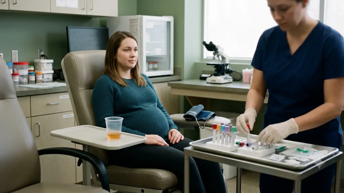 1-hour glucose test in pregnancy followed by a 3-hour oral glucose tolerance test with multiple blood samples