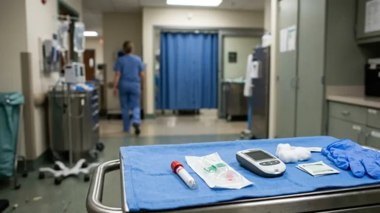 A1C Before Surgery with diabetes monitoring equipment in a realistic preoperative hospital setting