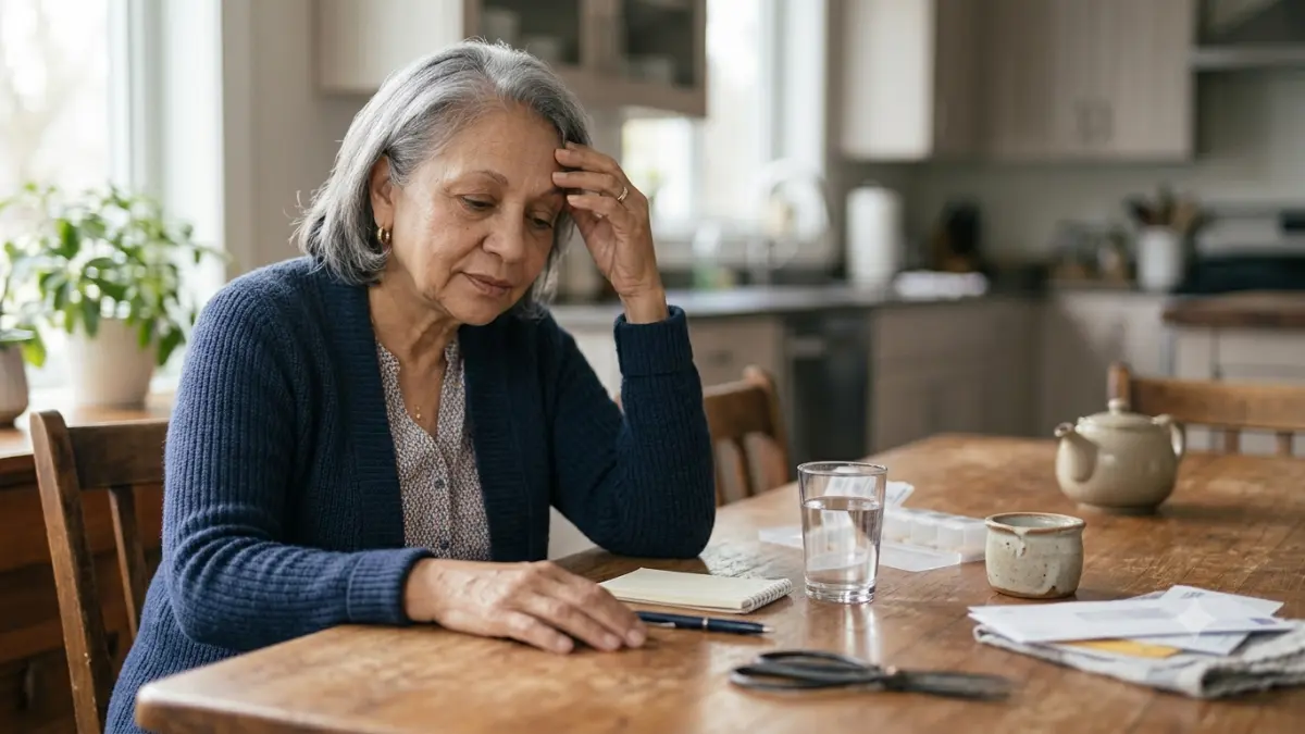 A1C Goal and low blood sugar risk in an older adult experiencing mild symptoms at home