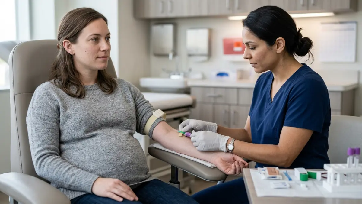 A1C in Pregnancy during an early prenatal blood draw performed by a healthcare professional