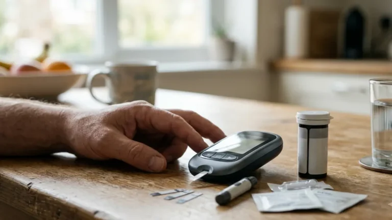 Blood sugar 300 reading during a home glucose monitoring check
