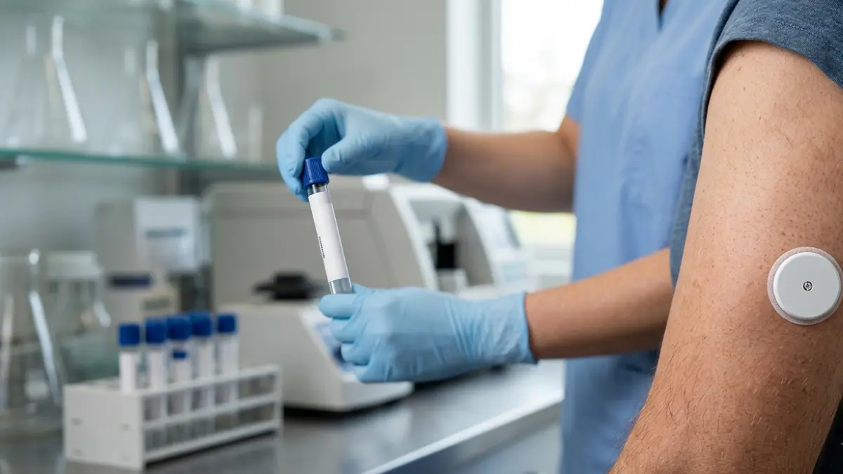 CGM time in range monitoring alongside separate laboratory glucose testing