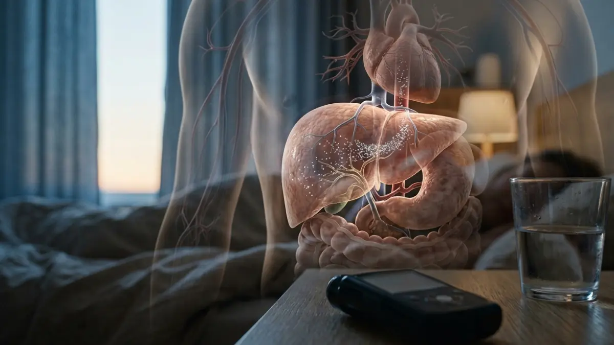 Dawn phenomenon and overnight liver glucose release into the bloodstream