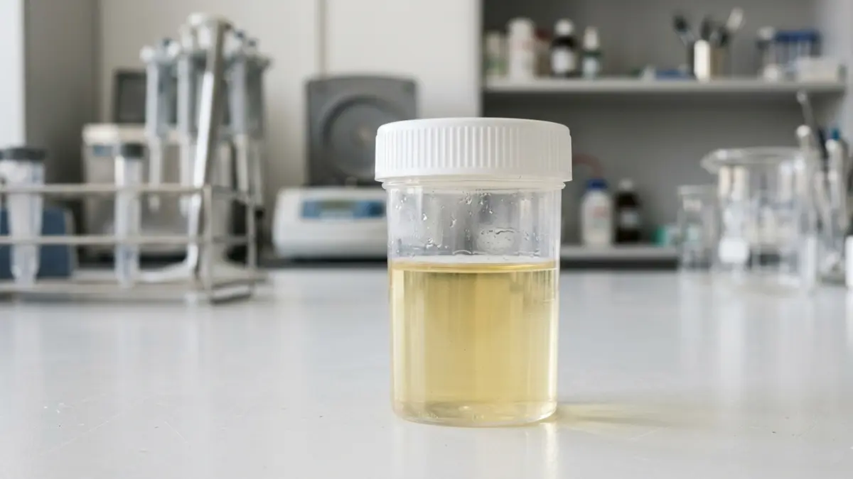 Glucose in urine specimen in a clinical laboratory setting