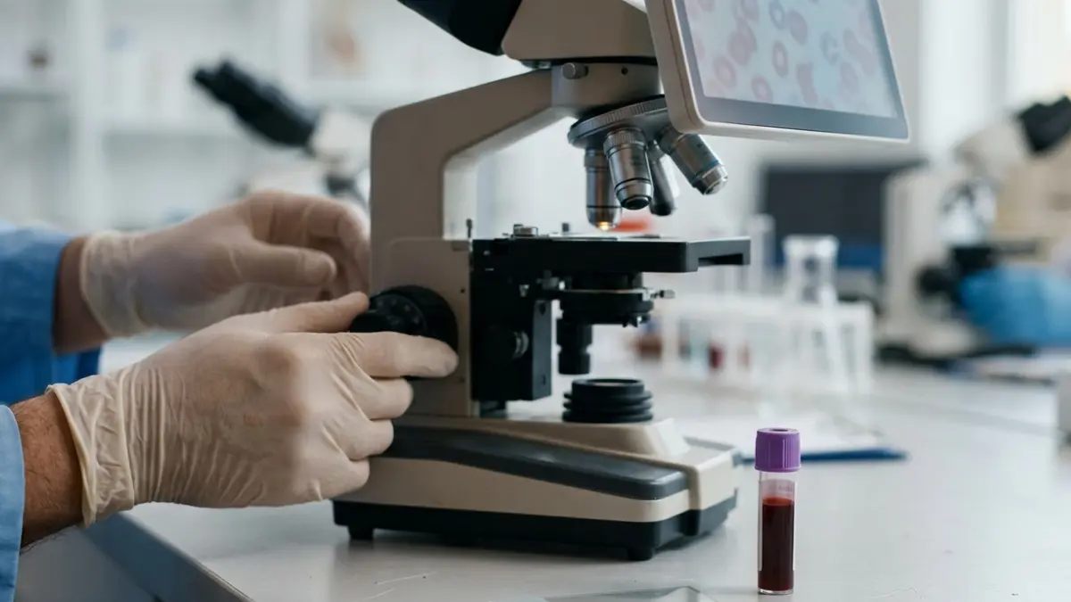Glucose vs A1C showing hematology laboratory analysis of a blood sample