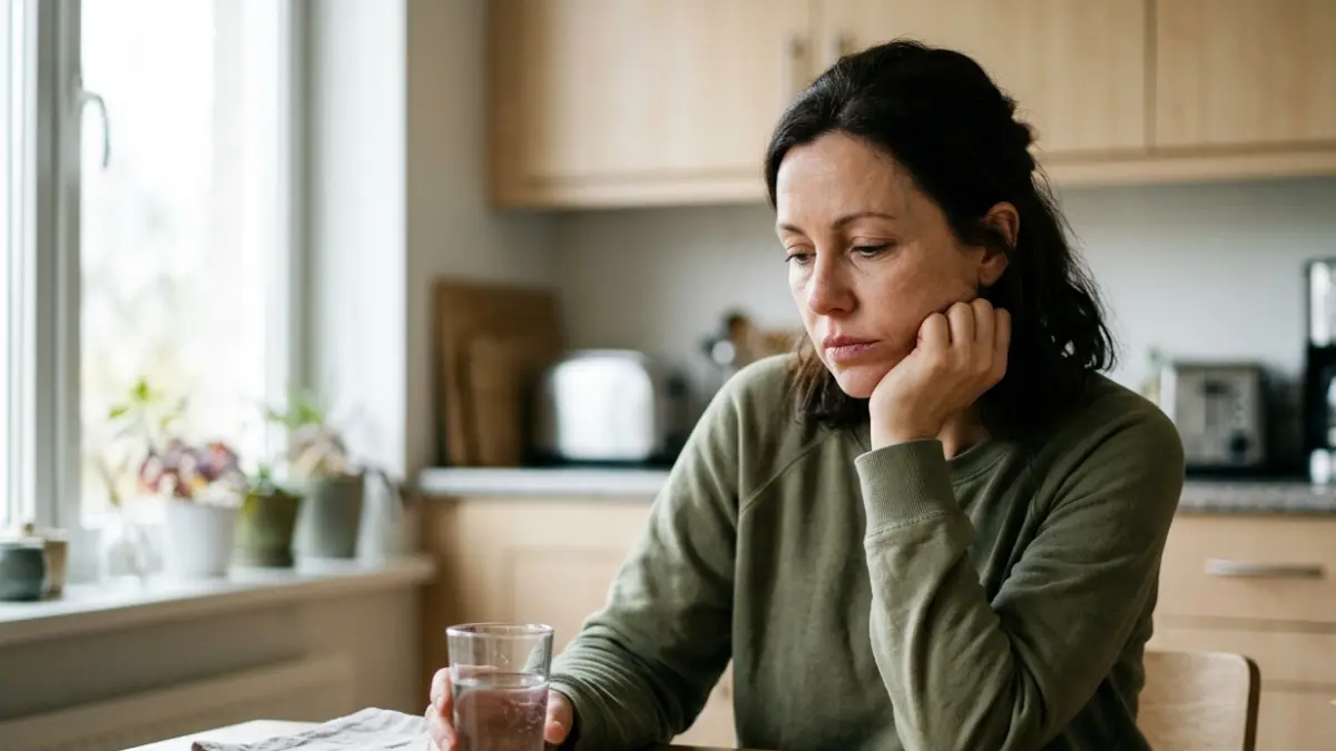 High blood sugar symptoms including thirst and fatigue in an adult at home