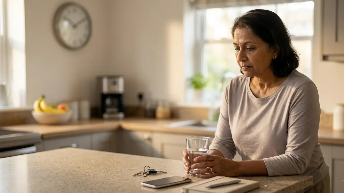 Types of Glucose Tests preparation shown with an adult getting ready for a morning fasting blood test