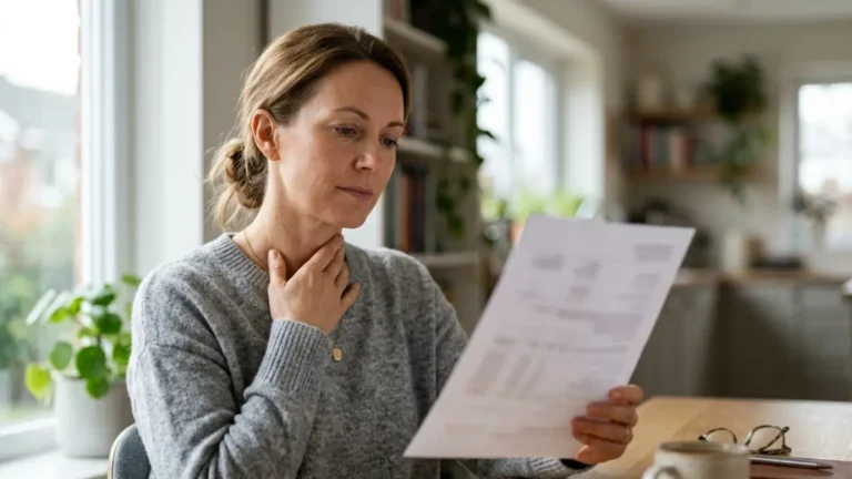 Low TSH Means understanding a thyroid blood test result while reviewing health information at home