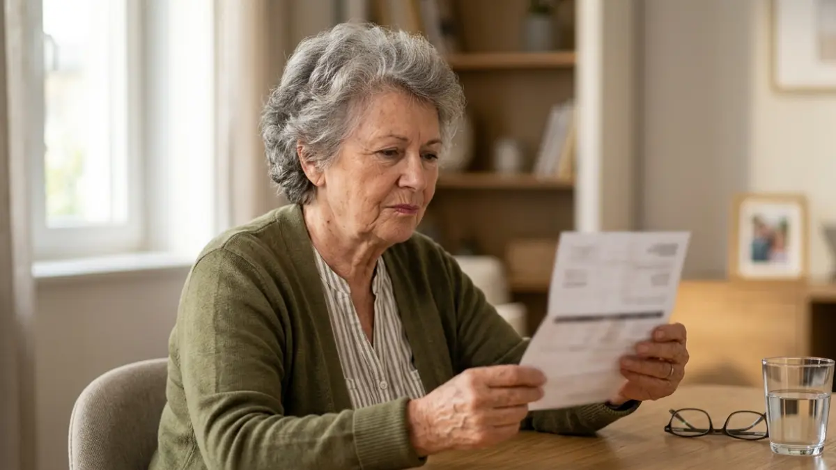Normal TSH Range by age with an older adult reviewing a health document at home