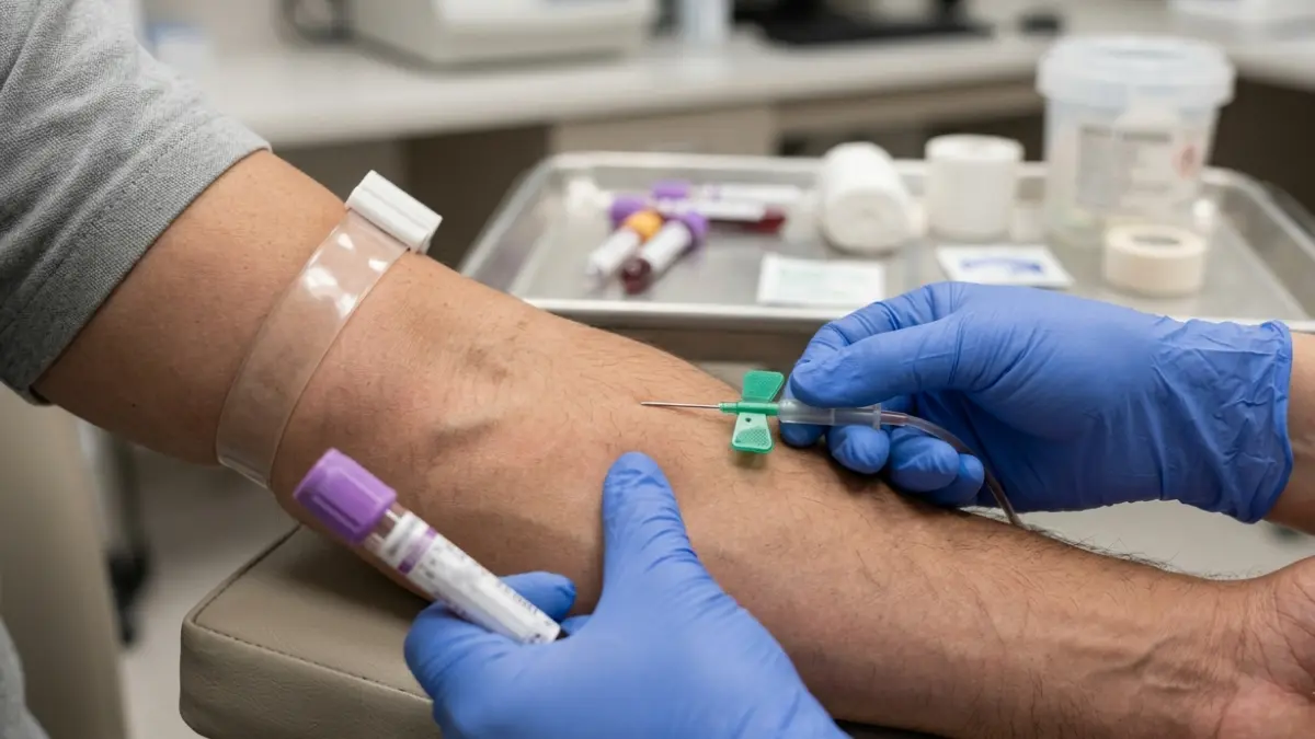 TSH test time during a routine venous blood sample collection
