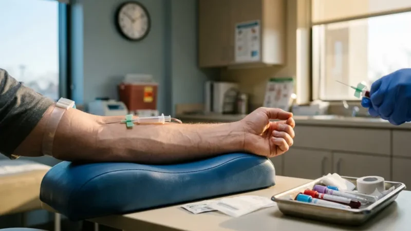 TSH test time during morning and afternoon blood testing