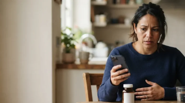 Adult feeling unwell at home while seeking urgent advice about possible Liver Damage