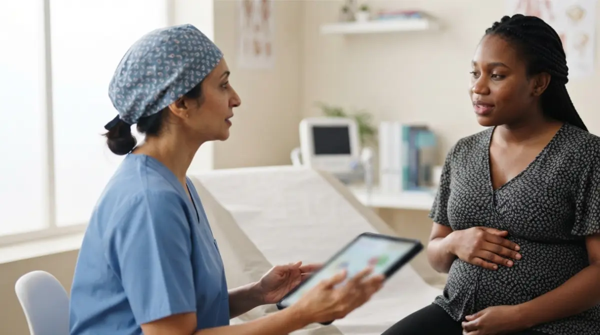 ALT in Pregnancy: pregnant patient receiving a trimester-specific clinical assessment