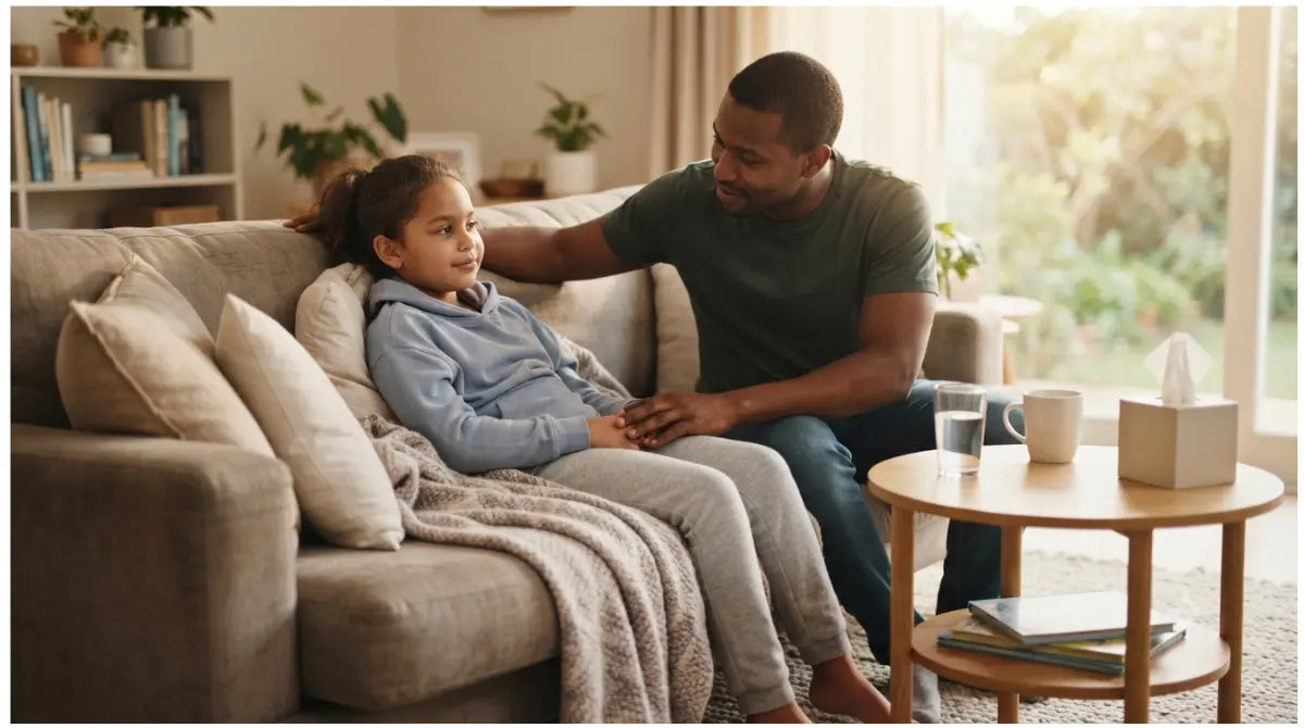 High ALT in Children: child resting at home while recovering from a recent illness