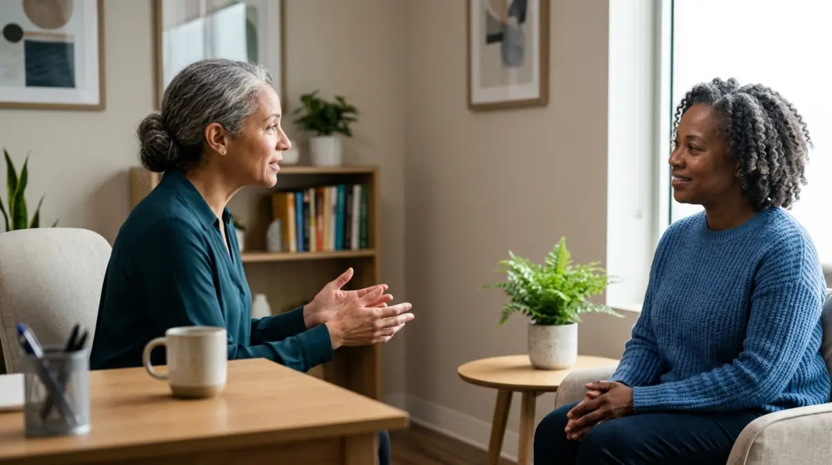 Patient discussing a High AST result with a clinician