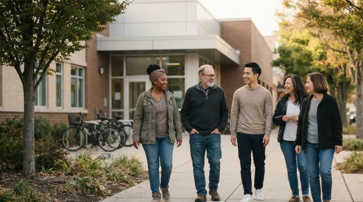 Diverse adults in a community setting, illustrating factors related to liver disease rates.
