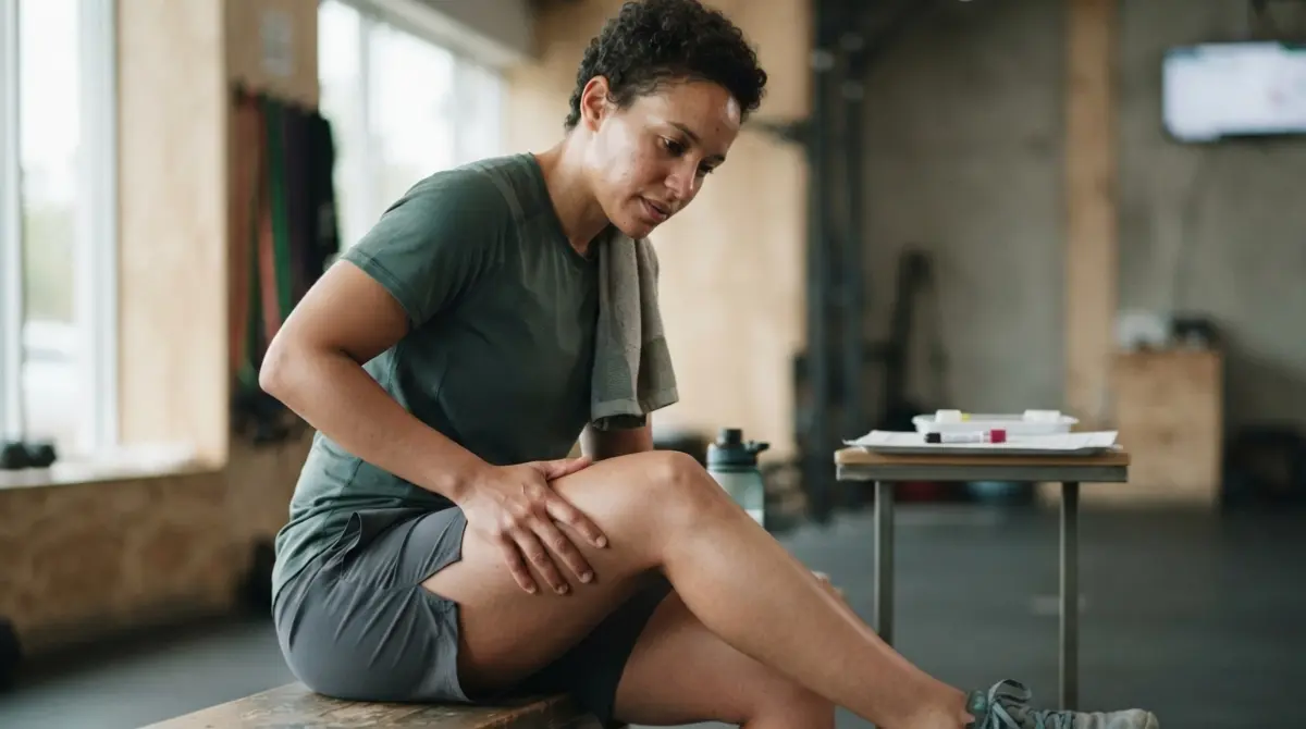 Adult resting after intense exercise, illustrating how temporary Muscle Injury can raise ALT before blood testing