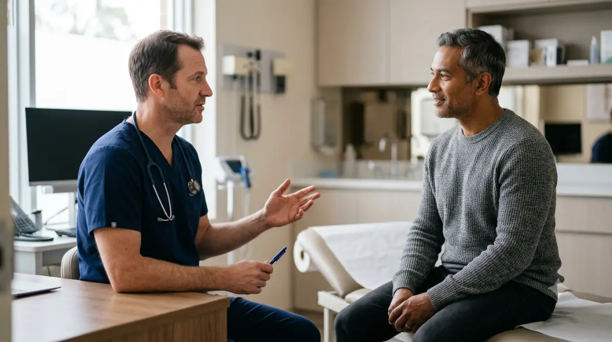 Statins Raise concerns about liver enzyme changes during a discussion between an adult patient and a healthcare professional.