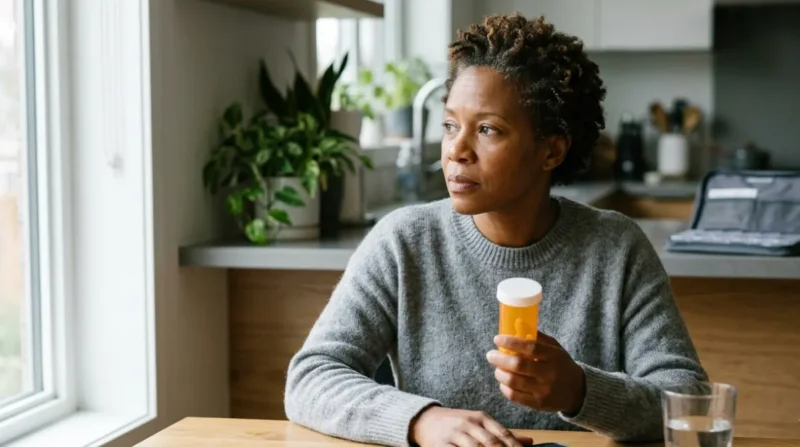 Person reviewing Tylenol medication at home while considering a high AST liver blood test result